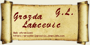 Grozda Lapčević vizit kartica